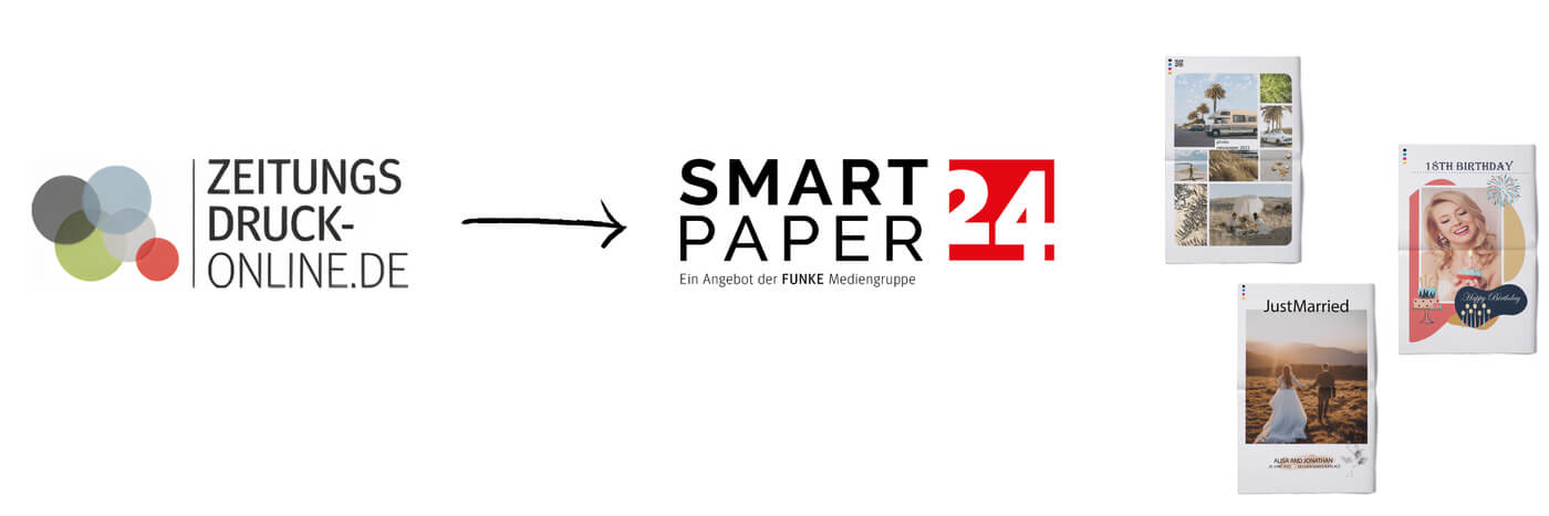 Wechsel von zeitungsdruck-online.de zum Partnershop Smartpaper24.com