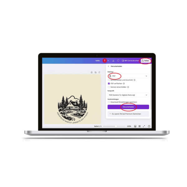 Zeitung als druckfähige PDF bei Canva exportieren