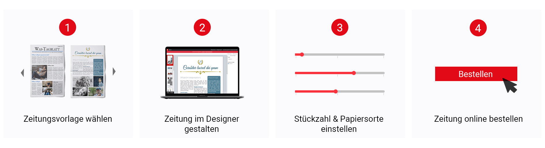 Zeitung selbst gestalten und online bestellen