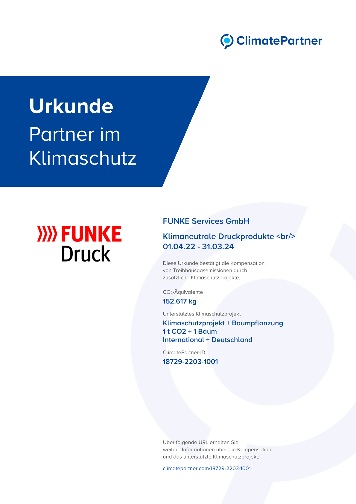 Zertifizierung für klimafreundliche Internetseite und Druckproduktion