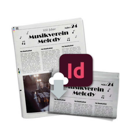 Vereinszeitung für Musikverein mit Vorlage für InDesign gestalten