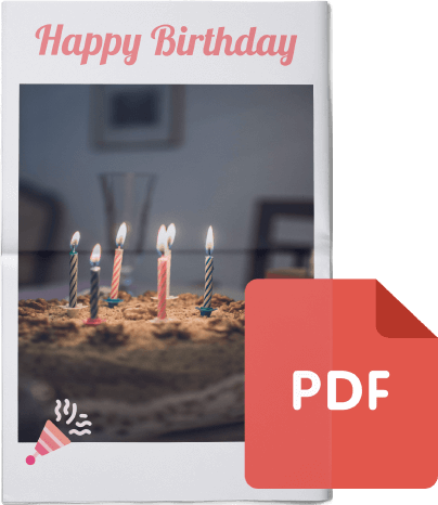 Eigene PDF-Datei als echte Geburtstagszeitung drucken lassen