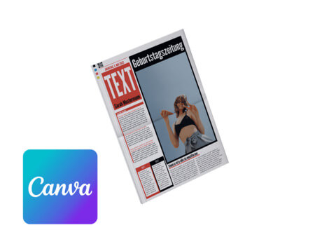 Geburtstagszeitung online mit Canva gestalten