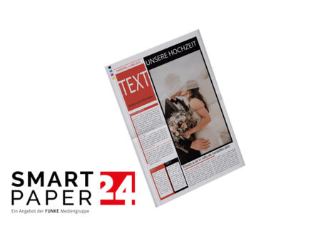 Hochzeitszeitung mit Online-Designer von Smartpaper24 gestalten