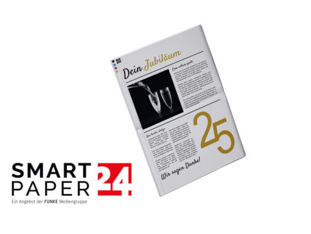 Jubiläumszeitung mit Online-Designer von Smartpaper24 gestalten