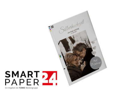 Silberhochzeitszeitung mit Online-Designer von Smartpaper24 gestalten