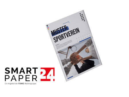 Vereinszeitung für Sportverein mit Online-Designer von Smartpaper24 gestalten