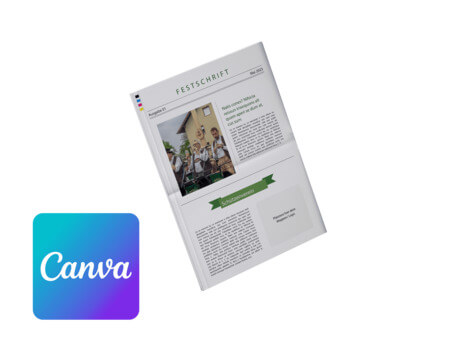 Vereinszeitung für Schützenverein online mit Canva gestalten