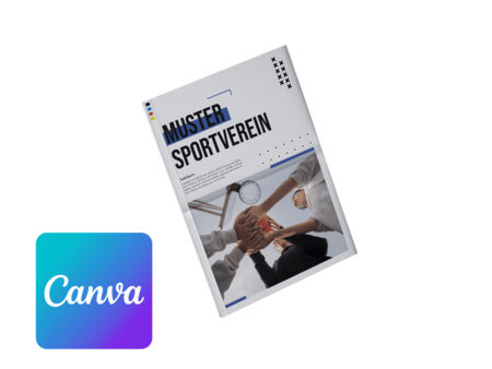 Vereinszeitung für Sportverein online mit Canva gestalten