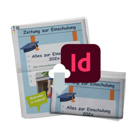 Zeitung zur Einschulung mit Vorlage für InDesign gestalten