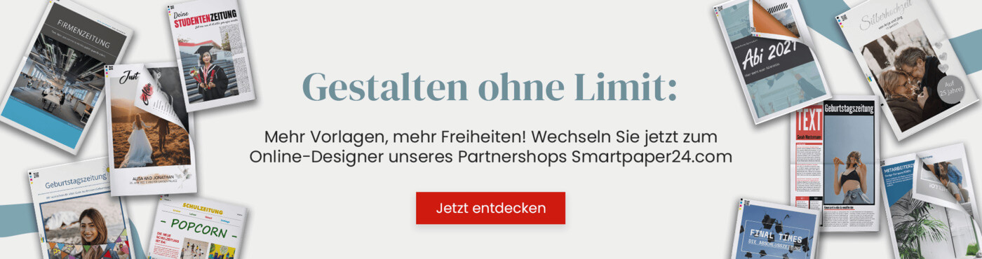 Mehr Vorlagen für Zeitungen im neuen Online-Designer