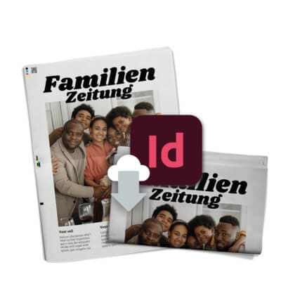 Vorlage für Familienzeitung als InDesign-Datei downloaden