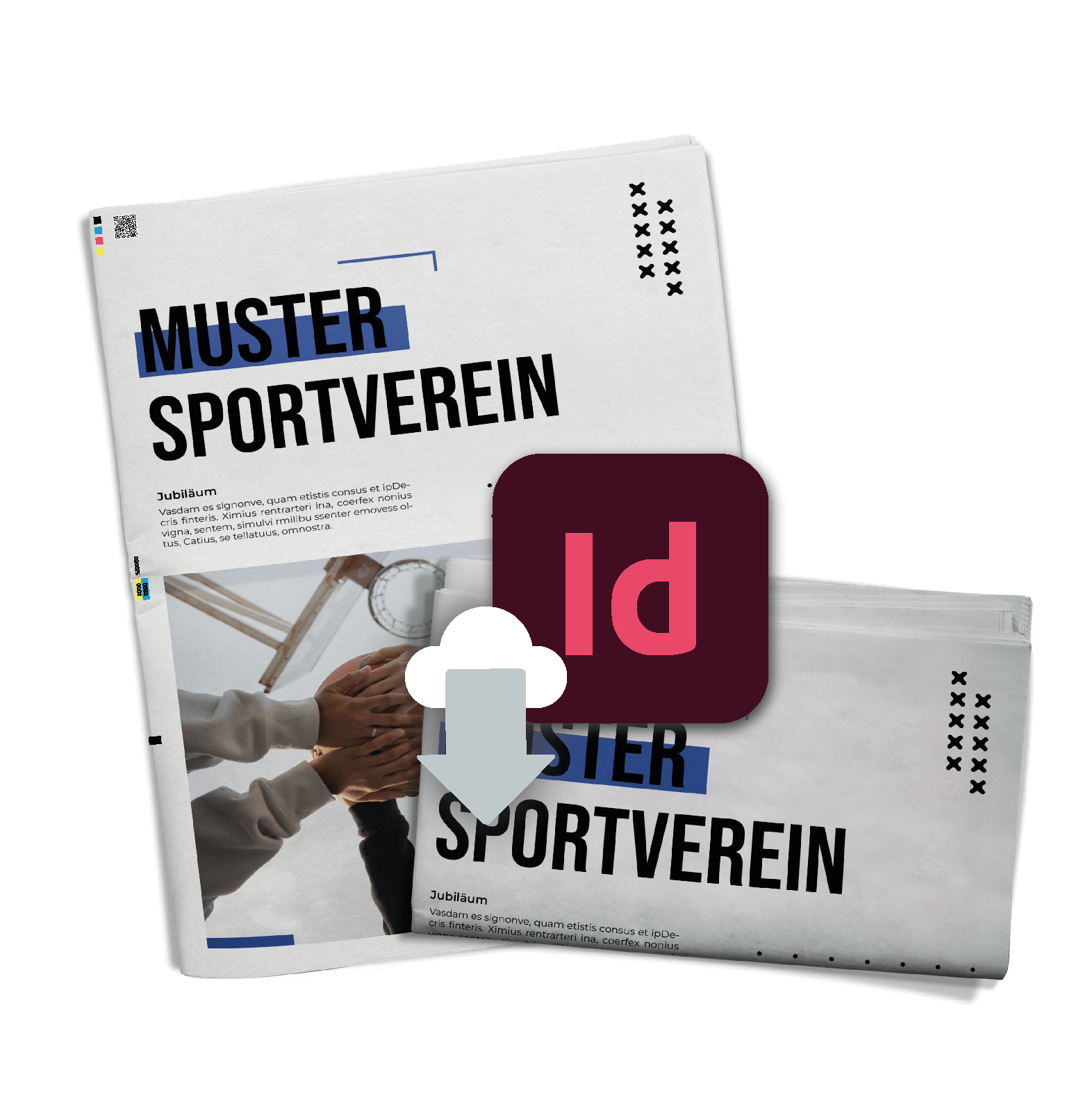 Vorlage für Festzeitung für Sportverein als InDesign-Datei downloaden