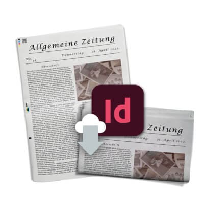 Vorlage für Historische Zeitung als InDesign-Datei downloaden