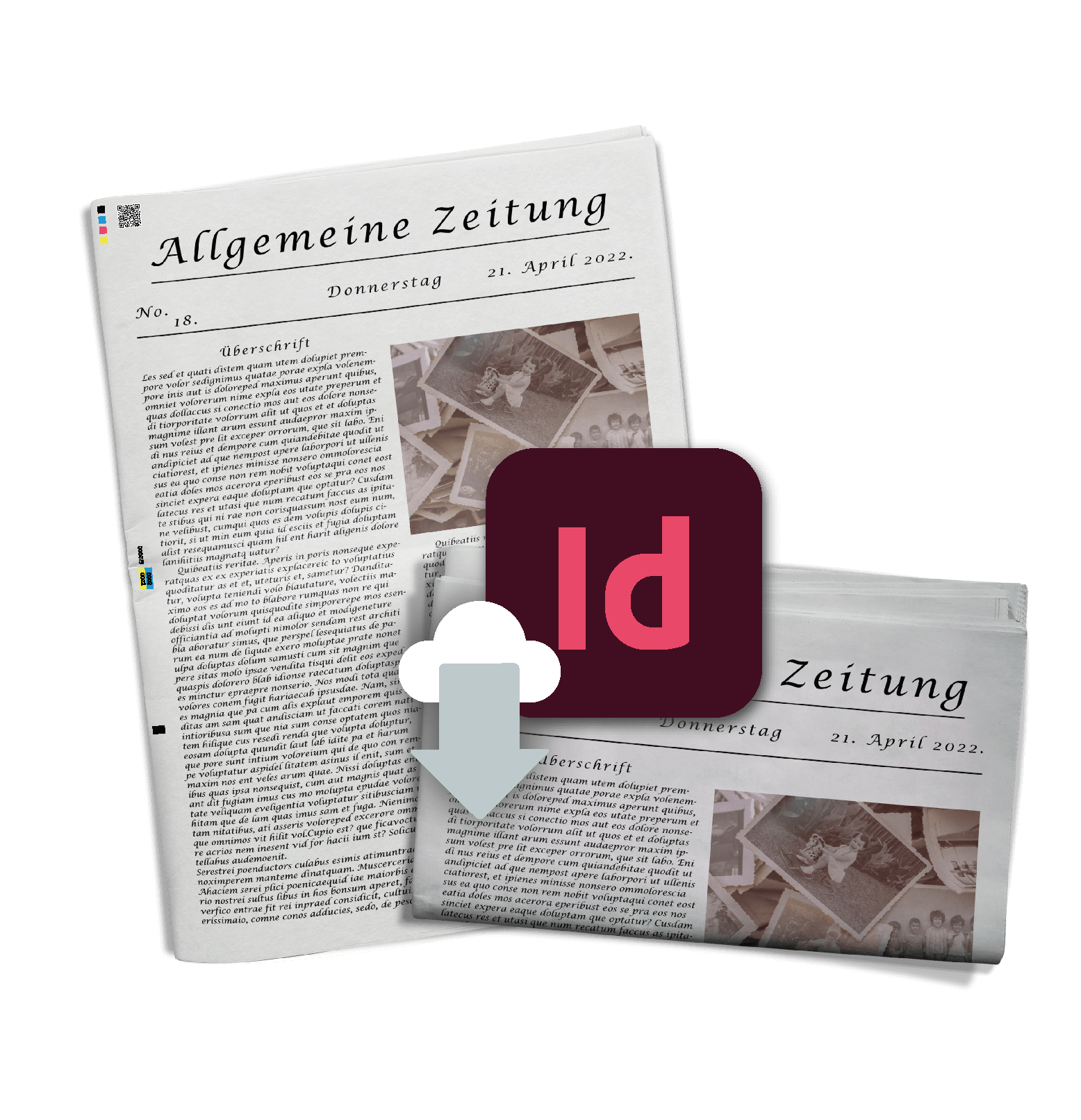 Vorlage für Historische Zeitung als InDesign-Datei downloaden