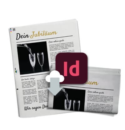 Vorlage für Jubiläumszeitung als InDesign-Datei downloaden