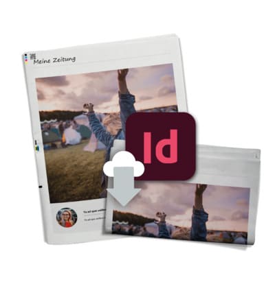 Vorlage für Social Media Zeitung als InDesign-Datei downloaden