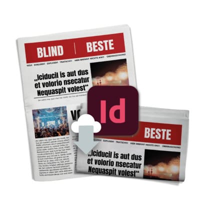 Vorlage für Boulevardzeitung als InDesign-Datei downloaden