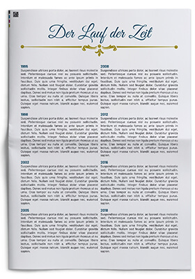 Jubiläumszeitung als Jahresrückblick oder Zeitstrahl entwerfen