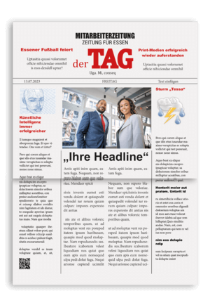 Offsetdruck Zeitung Titelseite