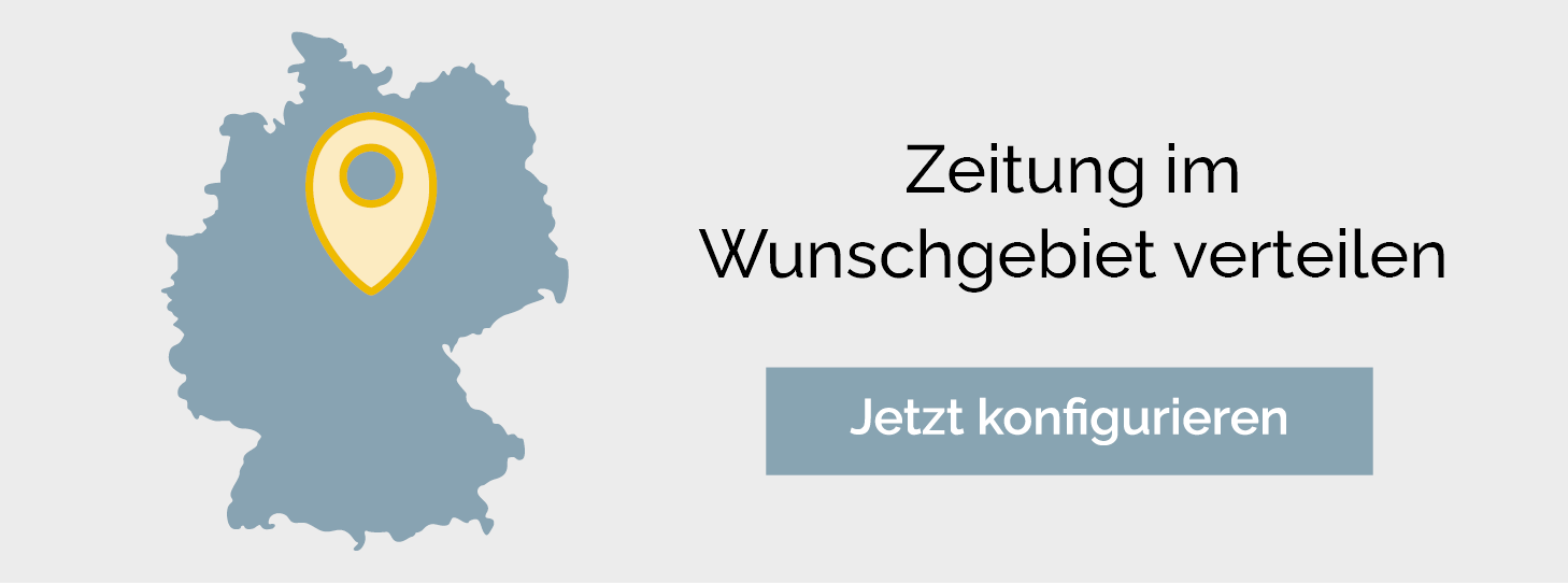 Deutschlandkarte mit markiertem Verteilungsgebiet